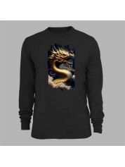 Світшот з принтом "Золотий дракон у хмарах" (231022)