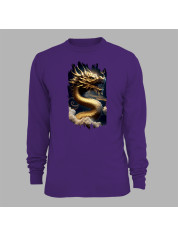 Світшот з принтом "Золотий дракон у хмарах" (231022)