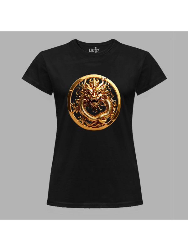 Футболка жіноча з принтом "Кільце дракона" (231023)