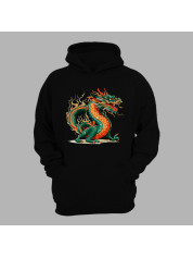Худі з принтом "Палаючий дракон" (231025)
