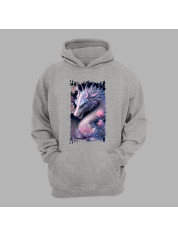 Худі з принтом "Дракон та ніжний лотос" (231026)