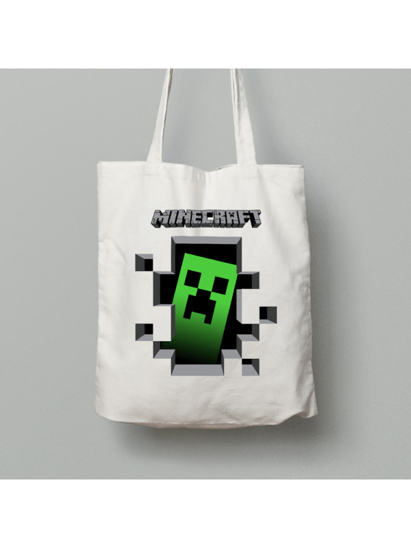 Екосумка Майнкрафт страшний, шопер з бавовни, 24010364