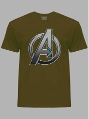 Футболка Avengers steel logo - Месники сталеве лого, 24010642