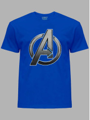 Футболка Avengers steel logo - Месники сталеве лого, 24010642