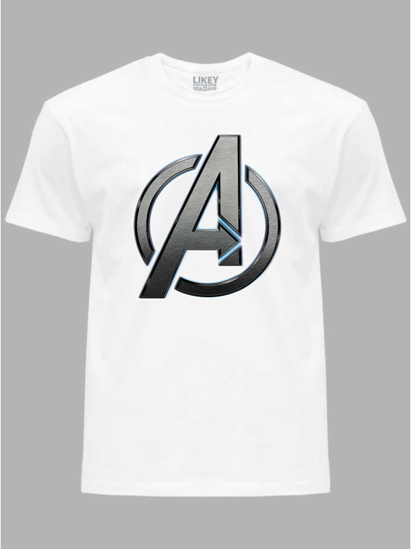 Футболка Avengers steel logo - Месники сталеве лого, 24010642