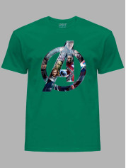 Футболка Месники лого з героями - Avengers logo with heroes, 24010643