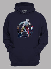 Худі Месники лого з героями - Avengers logo with heroes, 24010643