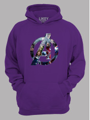 Худі Месники лого з героями - Avengers logo with heroes, 24010643