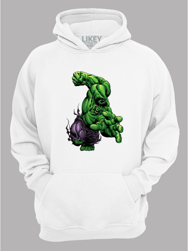 Худі з принтом Лютий Халк - Hulk in rage, 24010677