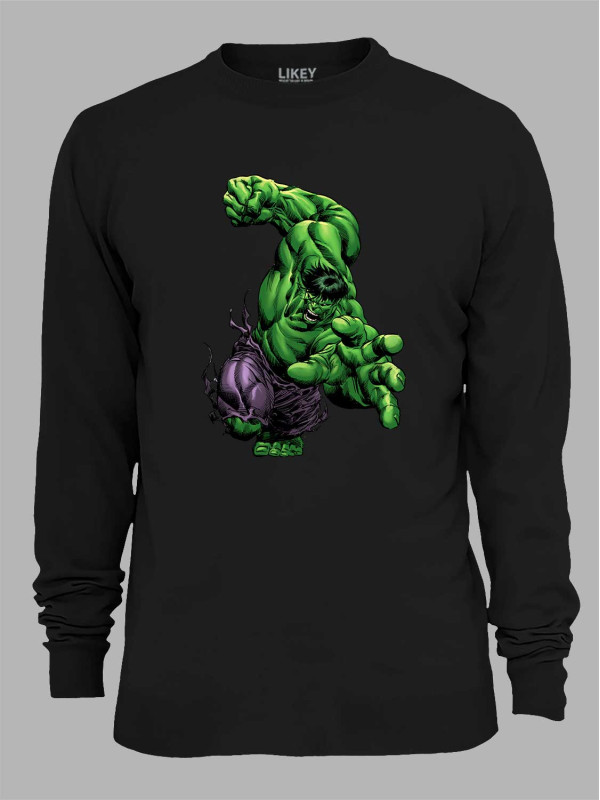 Світшот з принтом Лютий Халк - Hulk in rage, 24010677