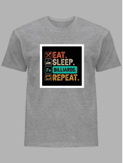 Футболка Їж, спи, більярд, повтор (eat, sleep, billiards, repeat), 24022174