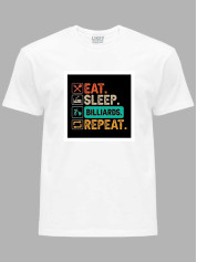 Футболка Їж, спи, більярд, повтор (eat, sleep, billiards, repeat), 24022174