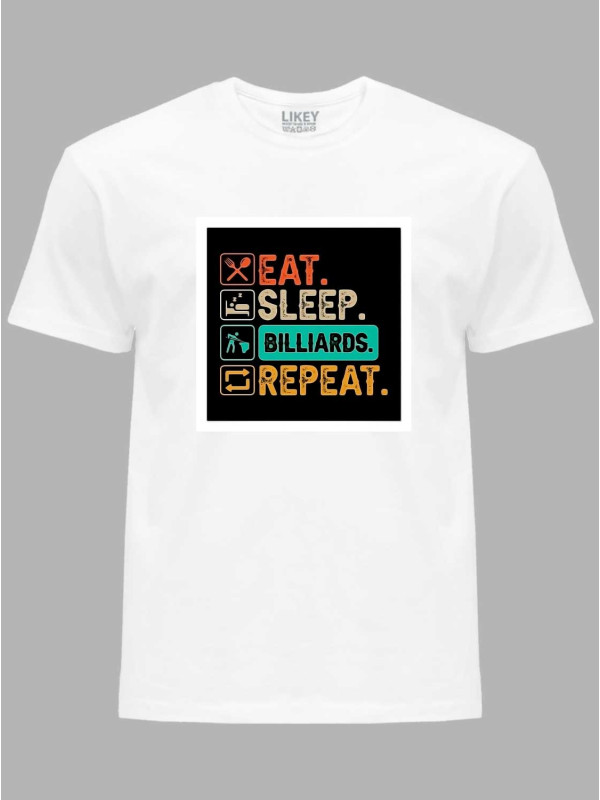 Футболка Їж, спи, більярд, повтор (eat, sleep, billiards, repeat), 24022174