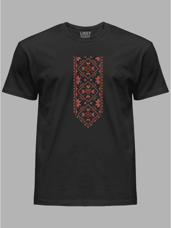 Футболка чоловіча "Менора і Щит (Зірка) Давида" (24090013)