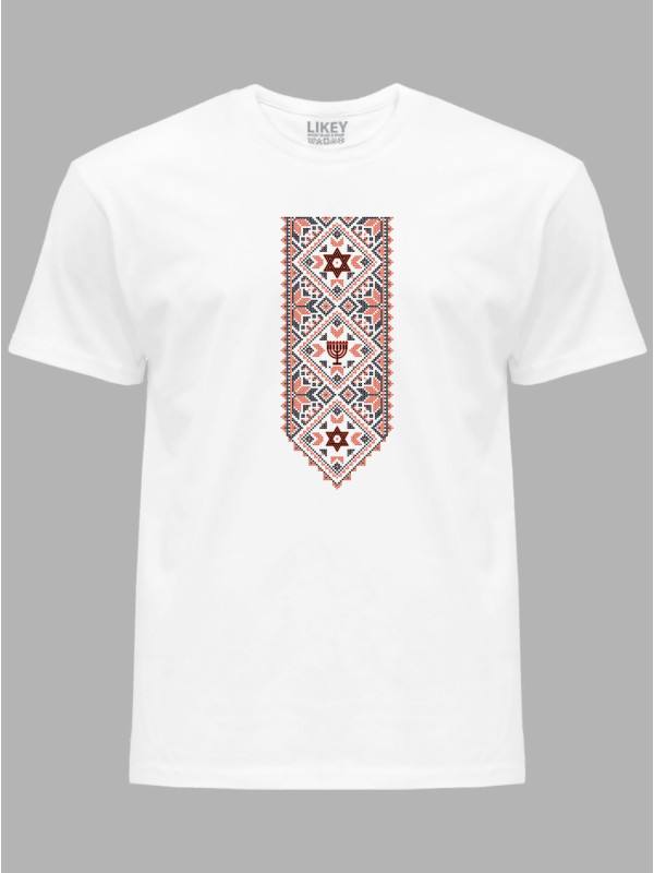 Футболка чоловіча "Менора і Щит (Зірка) Давида" (24090013)