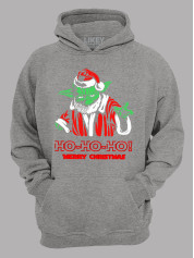 Худи с новогодним принтом "Санта Йода Счастливого Рождества Хо Хо Хо/Santa Yoda Merry Christmas Ho Ho Ho (24110042)