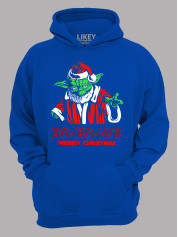 Худи с новогодним принтом "Санта Йода Счастливого Рождества Хо Хо Хо/Santa Yoda Merry Christmas Ho Ho Ho (24110042)