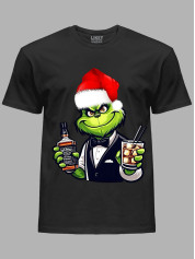 Новогодняя футболка мужская с принтом "Санта Гринч/Santa Grinch" (24110043)