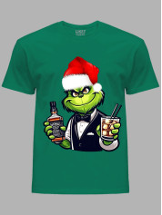 Новогодняя футболка мужская с принтом "Санта Гринч/Santa Grinch" (24110043)