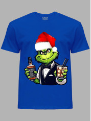 Новогодняя футболка мужская с принтом "Санта Гринч/Santa Grinch" (24110043)