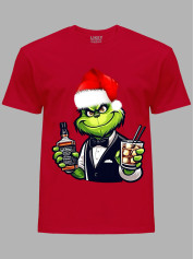 Новогодняя футболка мужская с принтом "Санта Гринч/Santa Grinch" (24110043)