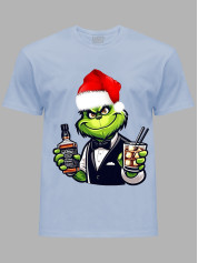 Новогодняя футболка мужская с принтом "Санта Гринч/Santa Grinch" (24110043)