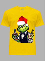Новогодняя футболка мужская с принтом "Санта Гринч/Santa Grinch" (24110043)