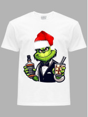 Новогодняя футболка мужская с принтом "Санта Гринч/Santa Grinch" (24110043)