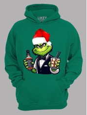 Худи с новогодним принтом "Санта Гринч/Santa Grinch" (24110043)