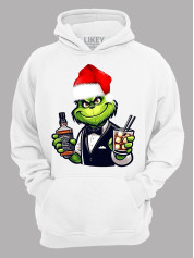 Худи с новогодним принтом "Санта Гринч/Santa Grinch" (24110043)