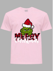 Новорічна футболка чоловіча з принтом "Щасливого Різдва Грінч/Merry Christmas Grinch" (24110044)