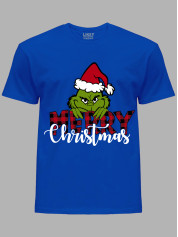 Новорічна футболка чоловіча з принтом "Щасливого Різдва Грінч/Merry Christmas Grinch" (24110044)