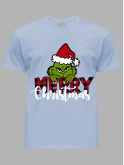 Новорічна футболка чоловіча з принтом "Щасливого Різдва Грінч/Merry Christmas Grinch" (24110044)