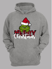 Худи с новогодним принтом "Счастливого Рождества Гринч/Merry Christmas Grinch" (24110044)