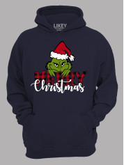 Худи с новогодним принтом "Счастливого Рождества Гринч/Merry Christmas Grinch" (24110044)
