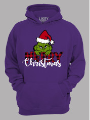 Худи с новогодним принтом "Счастливого Рождества Гринч/Merry Christmas Grinch" (24110044)