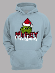 Худи с новогодним принтом "Счастливого Рождества Гринч/Merry Christmas Grinch" (24110044)