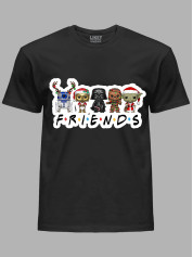 Новорічна футболка чоловіча з принтом "Зоряні Війни - Друзі/Star Wars - Friends" (24110045)