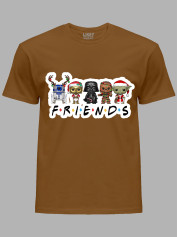 Новорічна футболка чоловіча з принтом "Зоряні Війни - Друзі/Star Wars - Friends" (24110045)