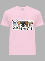 Новорічна футболка чоловіча з принтом "Зоряні Війни - Друзі/Star Wars - Friends" (24110045)