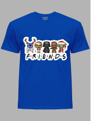 Новорічна футболка чоловіча з принтом "Зоряні Війни - Друзі/Star Wars - Friends" (24110045)
