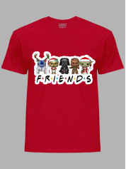 Новорічна футболка чоловіча з принтом "Зоряні Війни - Друзі/Star Wars - Friends" (24110045)