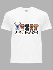 Новорічна футболка чоловіча з принтом "Зоряні Війни - Друзі/Star Wars - Friends" (24110045)