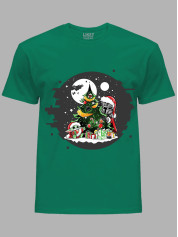 Новорічна футболка чоловіча з принтом "Дарт Вейдер і новорічна ялинка/Darth Vader and the Christmas tree" (24110046)