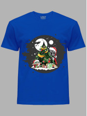 Новорічна футболка чоловіча з принтом "Дарт Вейдер і новорічна ялинка/Darth Vader and the Christmas tree" (24110046)