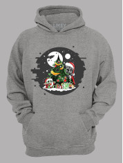 Худі з новорічним принтом "Дарт Вейдер і новорічна ялинка/Darth Vader and the Christmas tree" (24110046)