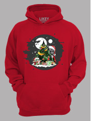 Худі з новорічним принтом "Дарт Вейдер і новорічна ялинка/Darth Vader and the Christmas tree" (24110046)