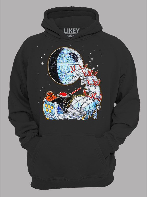 Худи с новогодним принтом "Праздник приближается - звездные войны продолжаются" (24110047)