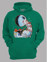 Худи с новогодним принтом "Праздник приближается - звездные войны продолжаются" (24110047)