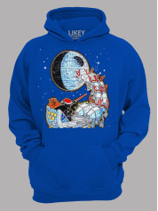 Худи с новогодним принтом "Праздник приближается - звездные войны продолжаются" (24110047)